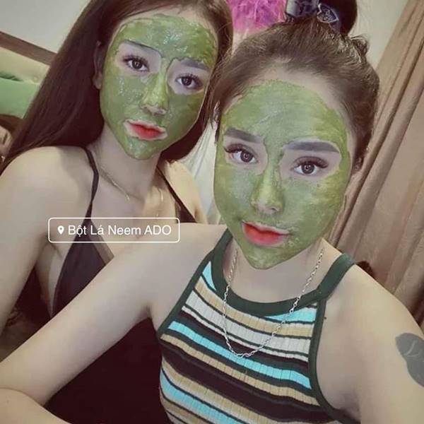 Review Bột Lá Neem Hình Ảnh Chị Em Khi Dùng